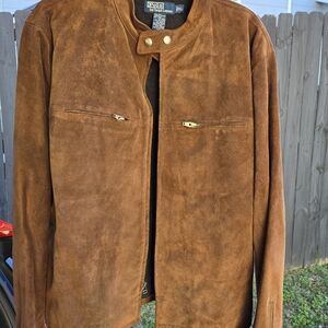 RALPH Lauren Men's Suede Coat with wool lining